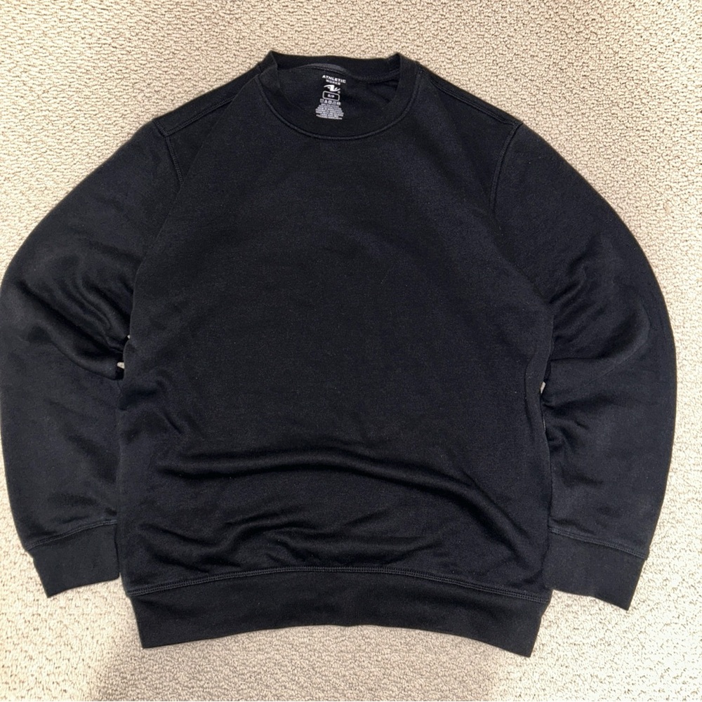 Athletic Works Men's Black Crewneck Sweater